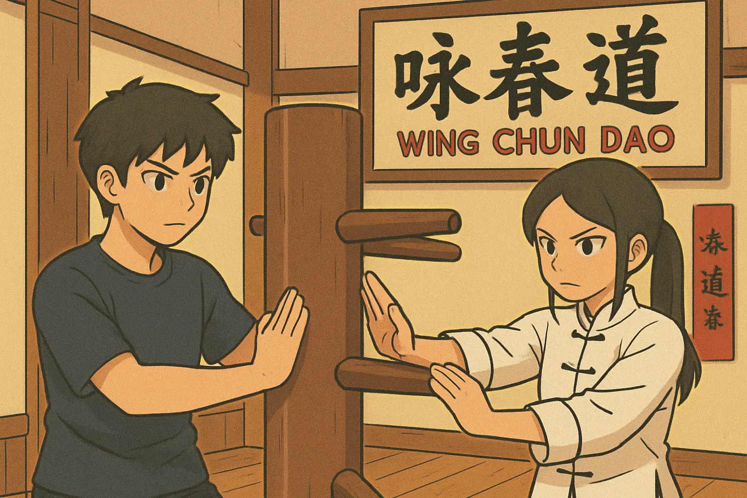 Focus sur posture Wing Chun Dao